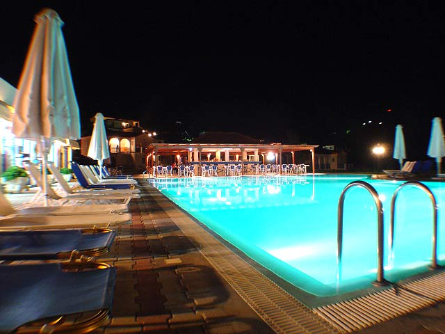 Photo of Pool by Night Liberatos Village Lassi Kefalonia CLICK TO ENLARGE